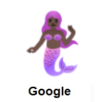 Mermaid: Dark Skin Tone on Google Android