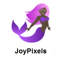 Mermaid: Dark Skin Tone on JoyPixels