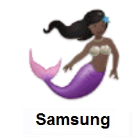 Mermaid: Dark Skin Tone on Samsung