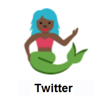 Mermaid: Dark Skin Tone on Twitter Twemoji
