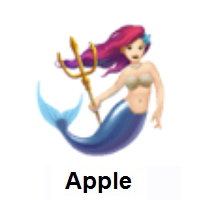 Mermaid: Light Skin Tone on Apple iOS
