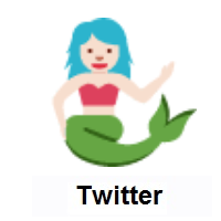 Mermaid: Light Skin Tone on Twitter Twemoji