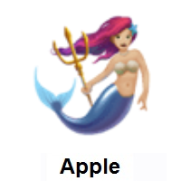 Mermaid: Medium-Light Skin Tone on Apple iOS