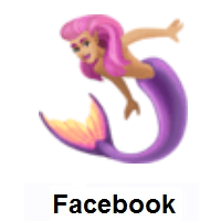 Mermaid: Medium-Light Skin Tone on Facebook