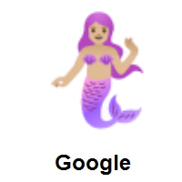 Mermaid: Medium-Light Skin Tone on Google Android
