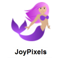 Mermaid: Medium-Light Skin Tone on JoyPixels