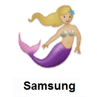 Mermaid: Medium-Light Skin Tone on Samsung