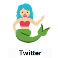 Mermaid: Medium-Light Skin Tone on Twitter Twemoji