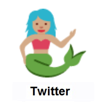 Mermaid: Medium Skin Tone on Twitter Twemoji