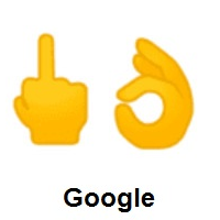 Middle Finger and OK Hand on Google Android