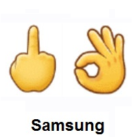 Middle Finger and OK Hand on Samsung