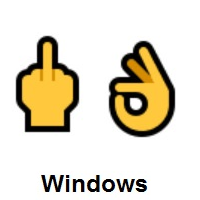 Middle Finger and OK Hand on Microsoft Windows
