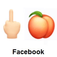 Middle Finger: Light Skin Tone and Peach on Facebook