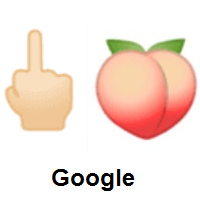 Middle Finger: Light Skin Tone and Peach on Google Android