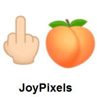 Middle Finger: Light Skin Tone and Peach on JoyPixels
