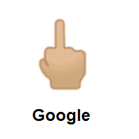 Middle Finger: Medium-Light Skin Tone on Google Android