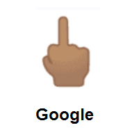 Middle Finger: Medium Skin Tone on Google Android