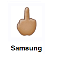 Middle Finger: Medium Skin Tone on Samsung