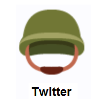 Military Helmet on Twitter Twemoji