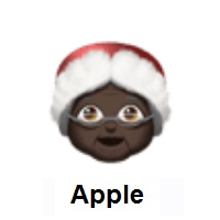 Mrs. Claus: Dark Skin Tone on Apple iOS