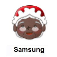 Mrs. Claus: Dark Skin Tone on Samsung