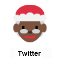 Mrs. Claus: Dark Skin Tone on Twitter Twemoji