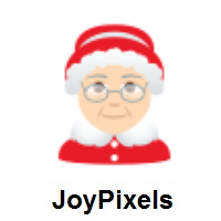 Mrs. Claus: Light Skin Tone on JoyPixels