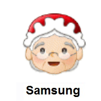 Mrs. Claus: Light Skin Tone on Samsung