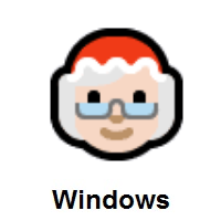 Mrs. Claus: Light Skin Tone on Microsoft Windows