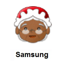 Mrs. Claus: Medium-Dark Skin Tone on Samsung