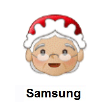Mrs. Claus: Medium-Light Skin Tone on Samsung