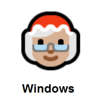 Mrs. Claus: Medium-Light Skin Tone on Microsoft Windows