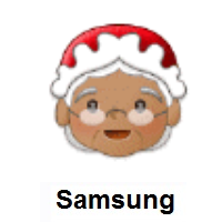 Mrs. Claus: Medium Skin Tone on Samsung