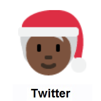 Mx Claus: Dark Skin Tone on Twitter Twemoji