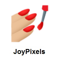 Nail Polish: Medium-Light Skin Tone on JoyPixels