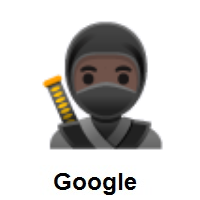 Ninja: Dark Skin Tone on Google Android