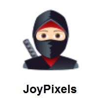 Ninja: Light Skin Tone on JoyPixels