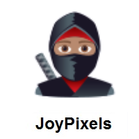 Ninja: Medium Skin Tone on JoyPixels