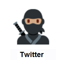 Ninja: Medium Skin Tone on Twitter Twemoji