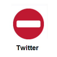 No Entry on Twitter Twemoji