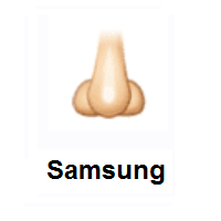 Nose: Light Skin Tone on Samsung