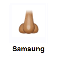 Nose: Medium Skin Tone on Samsung