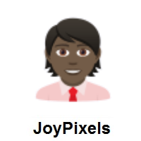 Office Worker: Dark Skin Tone on JoyPixels