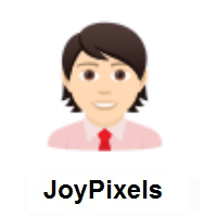 Office Worker: Light Skin Tone on JoyPixels