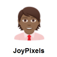 Office Worker: Medium-Dark Skin Tone on JoyPixels