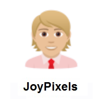 Office Worker: Medium-Light Skin Tone on JoyPixels