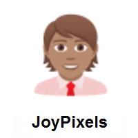 Office Worker: Medium Skin Tone on JoyPixels