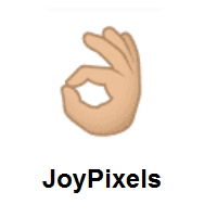 OK Hand: Medium-Light Skin Tone on JoyPixels