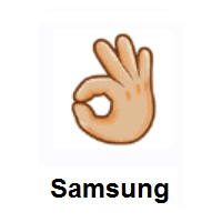 OK Hand: Medium-Light Skin Tone on Samsung