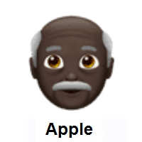 Old Man: Dark Skin Tone on Apple iOS